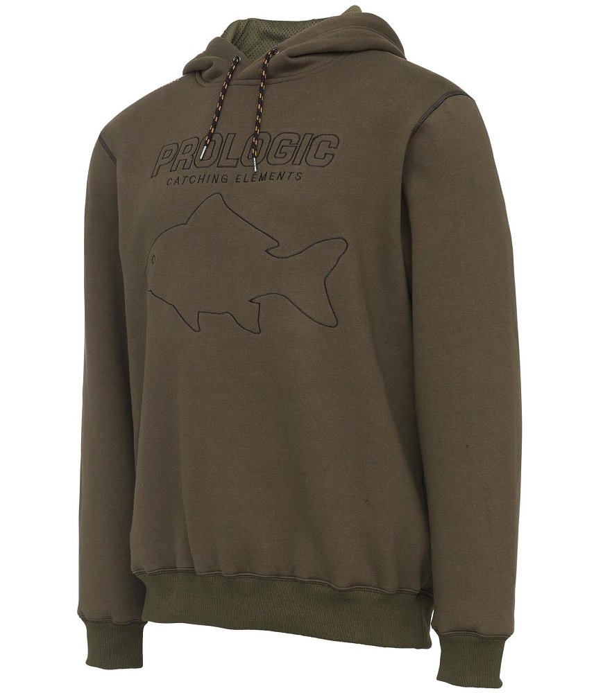 Prologic mikina mega fish hoodie army green - xl