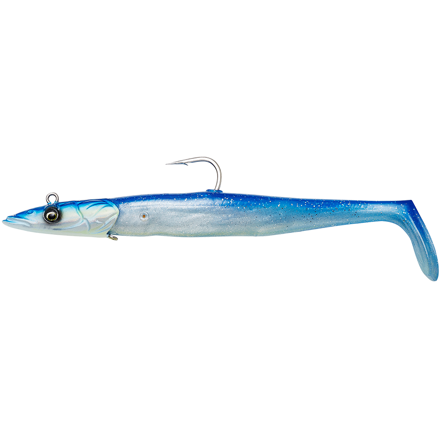 E-shop Savage gear gumová nástraha sandeel v2 blue pearl silver 2+1 - 21,5 cm 140 g