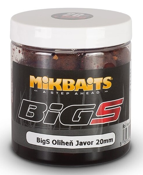 Mikbaits boilies v dipe bigs oliheň javor 250 ml-20mm