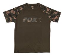 Fox Tričko Camo Khaki Chest Print T-Shirt - L