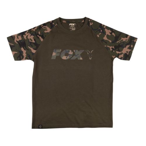 Fox Tričko Camo Khaki Chest Print T-Shirt