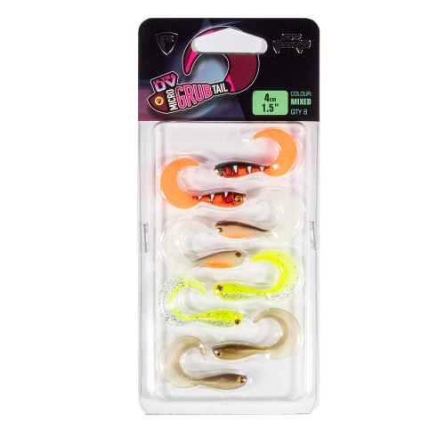 Fox Rage Gumová Nástraha Micro Grub Mixed Colour Lure Pack 4 cm