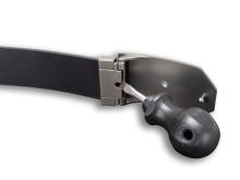 Kožený Opasok Kapor 40 mm Vruby Čierny (2)