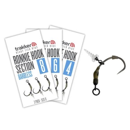 Trakker Náväzce Koncová Časť Ronnie Hook Section Barbless 3 ks