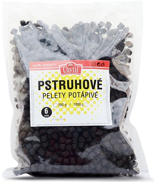 Chytil pelety pstruhové granule potápavé - 1 kg 6 mm