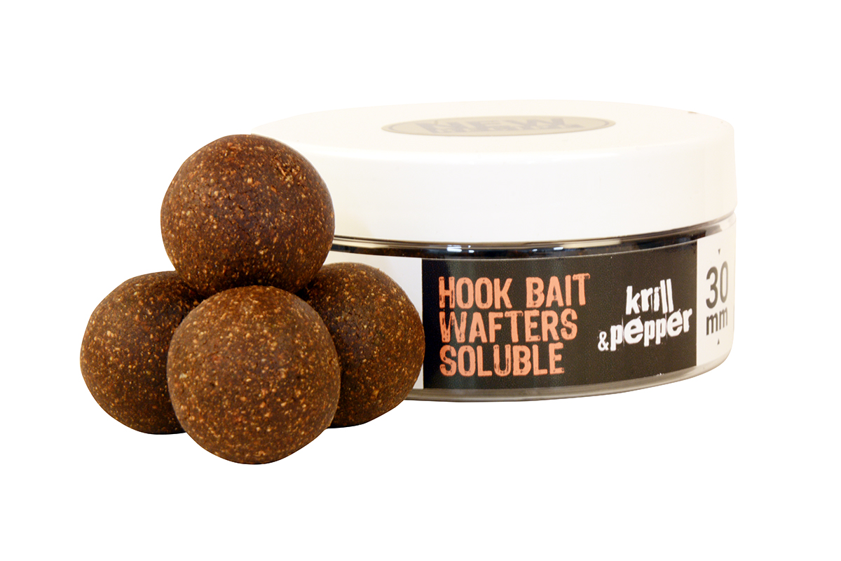 The one vyvážené boile hook bait wafters soluble 30 mm - krill pepper