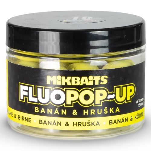 Mikbaits Plávajúce Boilie Fluo Banán Hruška 150 ml - 18 mm