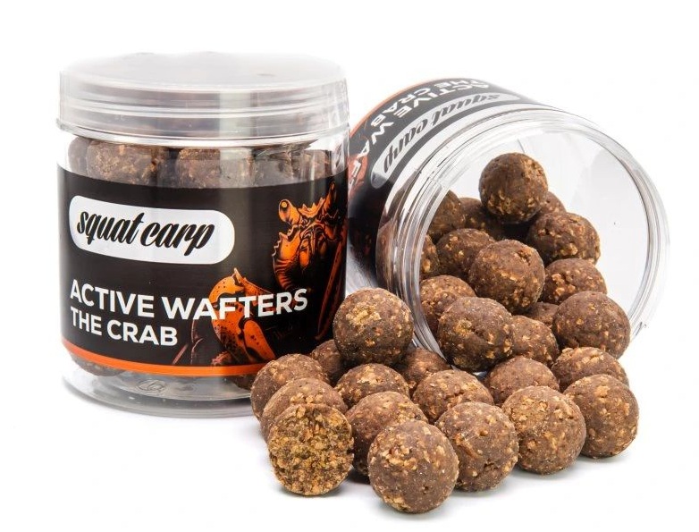 Squat carp vyvážené boilies active wafters the crab - 150 g 24 mm