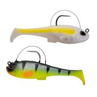 Berkley Gumová Nástraha Powerbait Agent E HD Chartreuse Shad & Firetiger 2 ks - 5,5 cm 8 g