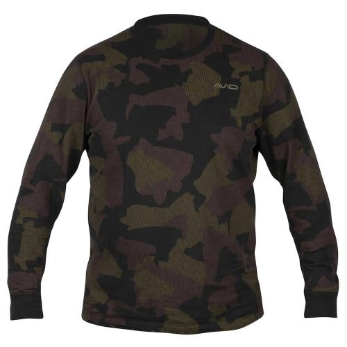 Avid Carp Tričko s Dlhým Rukávom Distortion Camo Lite T-Shirt Long Sleeve