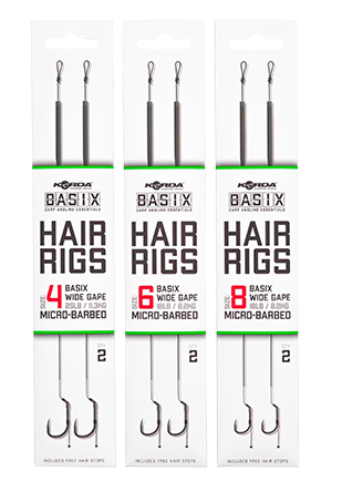 Korda náväzec basix hair rigs wide gape 2 ks - 25 lb veľkosť háčika 4