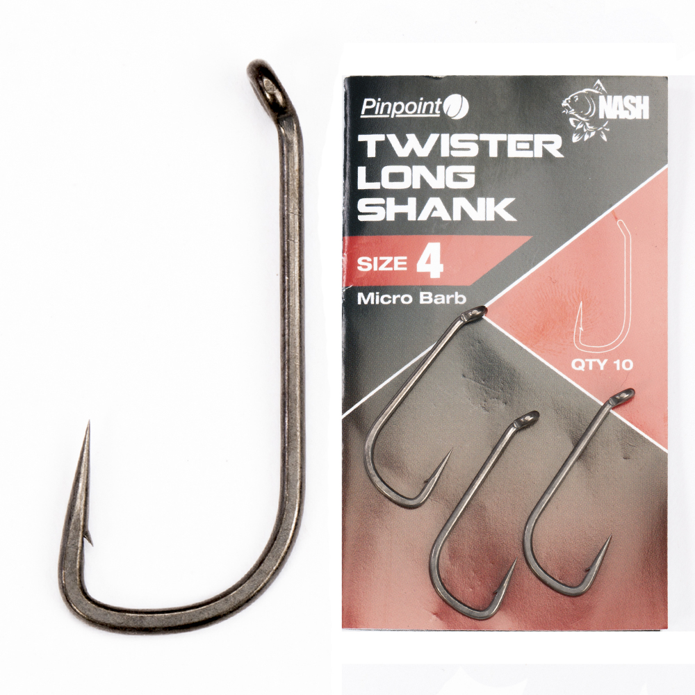 Nash háčiky twister long shank micro barbed 10 ks-veľkosť 10