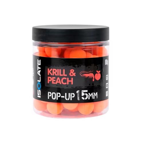 Shimano Plávajúce Boilie Isolate Pop-Up Krill Peach 80 g 15 mm Fluoro Orange