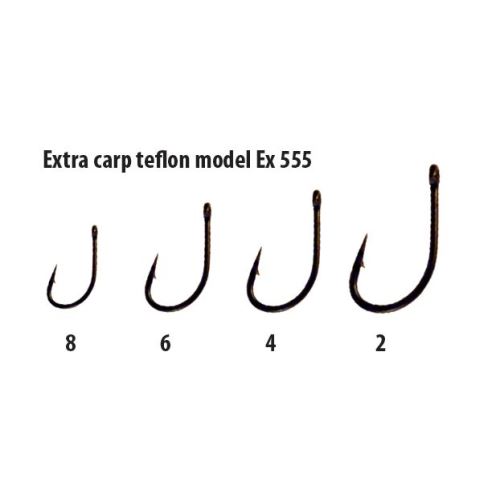 Extra carp háčiky teflón séria EX 555 (10ks v balení)