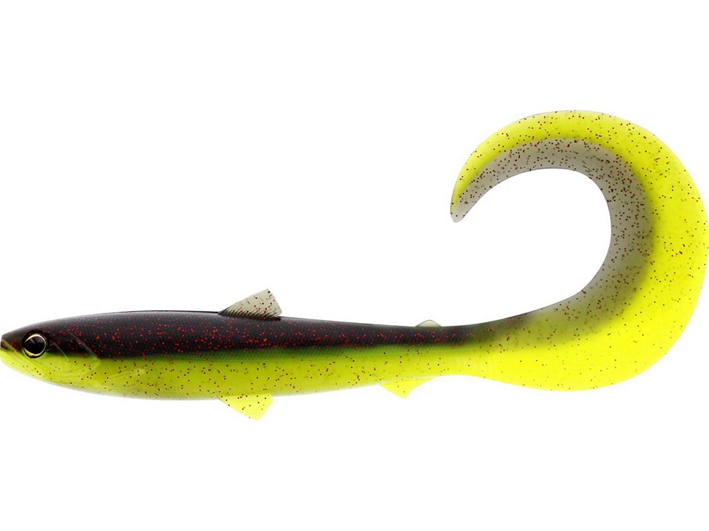 E-shop Westin gumová nástraha bullteez curltail black chartreuse - 14 cm 15 g 2 ks