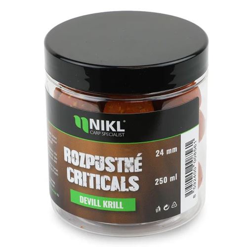 Nikl Rozpustné Criticals Boilie Devill Krill 250 ml