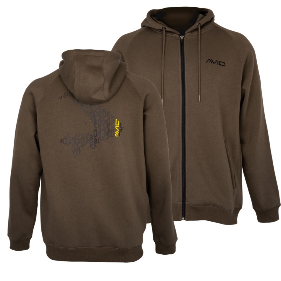E-shop Avid carp mikina compound zip hoodie brown - l