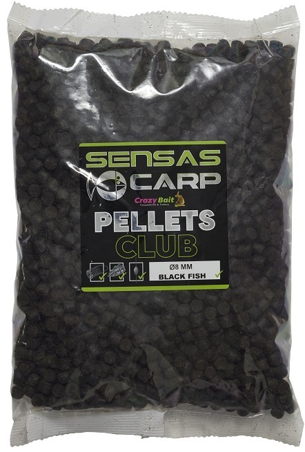 E-shop Sensas pelety club black fish 800 g - 4 mm