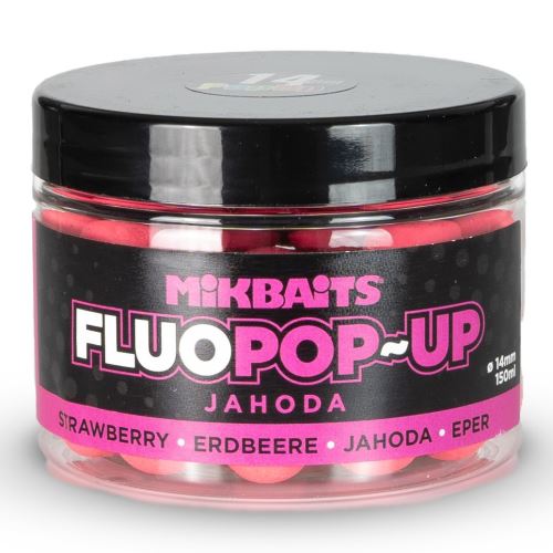 Mikbaits Plávajúce Boilie Fluo Jahoda 150 ml