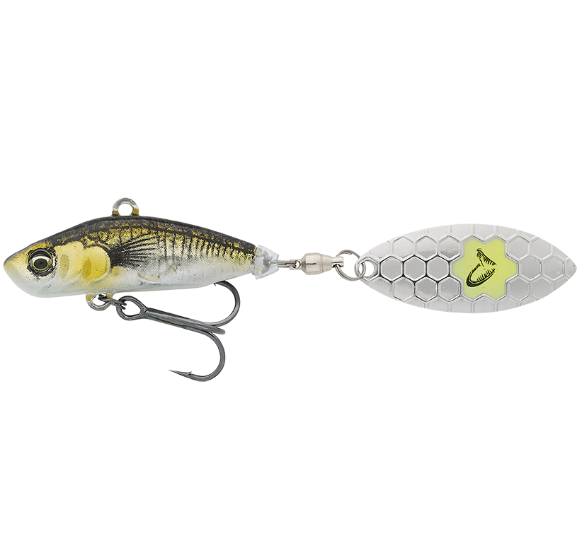 Savage gear 3d sticklebait tailspin sinking green silver ayu - 6,5 cm 9 g