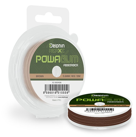 Delphin powa gum absorber reaxe hnedá 10 m - 0,6 mm 4 kg