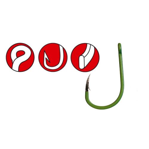 Gamakatsu Háčiky A1G-Carp Camou green Specialist 10ks