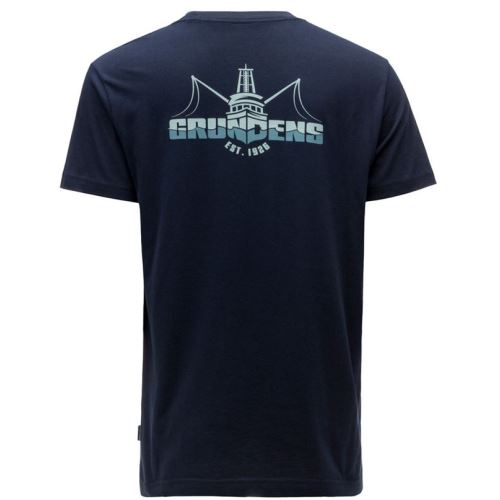 Grundéns Tričko Logo Boat SS T-Shirt Dark Navy