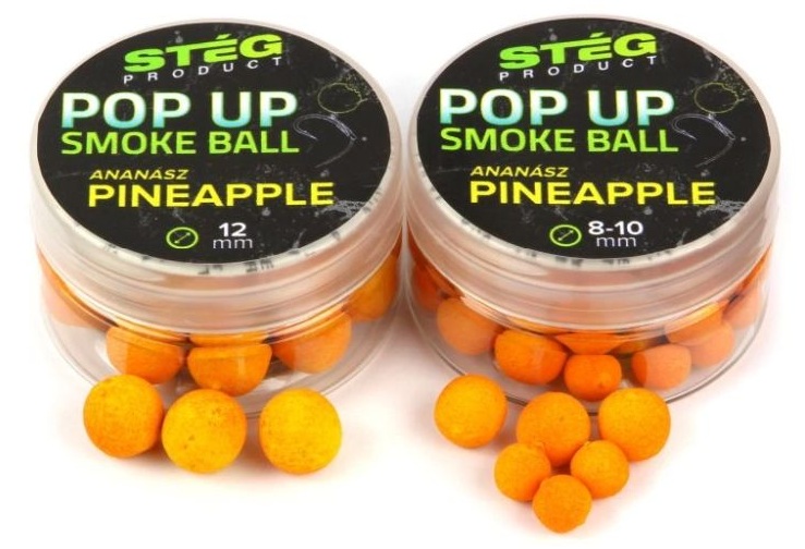 Stég plávajúce boilie pop up smoke ball 10 g 12 mm - pineapple