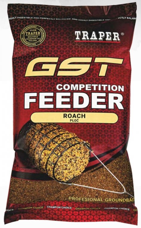 Traper krmítková zmes gst competition feeder pleskáč čierne 1 kg