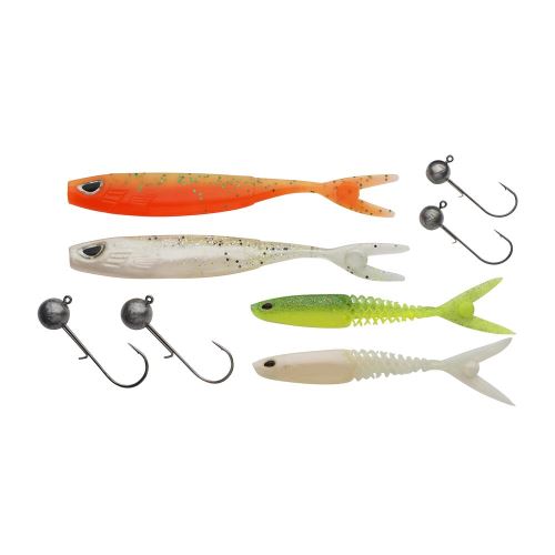 Berkley Súprava Gumených Nástrah a Jigových Hlavičiek Powerbait Zander Vertical Pro Pack 10+14 cm 7+14 g 8 ks
