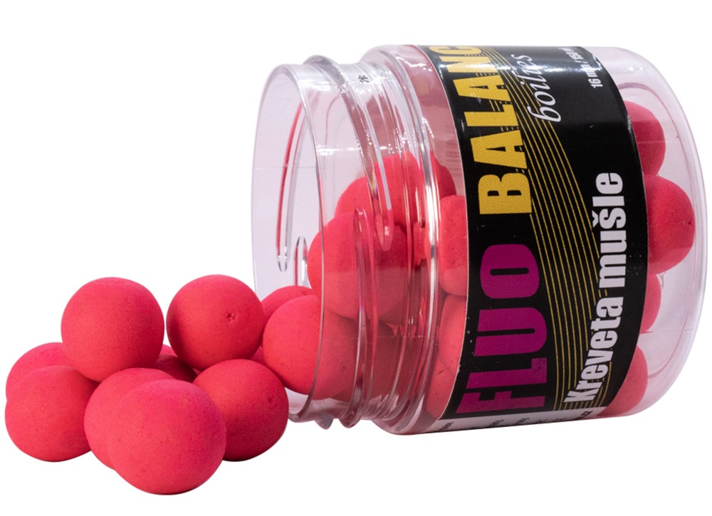 E-shop Carp inferno balanced boilie fluo 16 mm 150 ml - kreveta mušľa