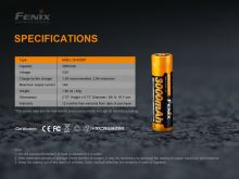 Fenix Vysokoprúdová Batéria 18650 3000 mAh Li-ion (6)
