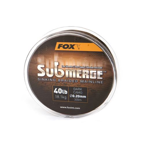 Fox Pletená šnúra Submerge Dark Camo 0,30 mm 50 lb