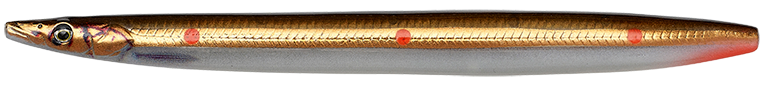 E-shop Savage gear 3d line thru sandeel sinking brown copper red - 11 cm 15 g