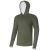 Giants Fishing Funkčné Tričko S Dlhým Rukávom UV50+ Hoodie Dark Green