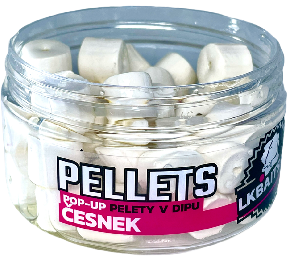 Lk baits pop-up pelety v dipe 12 mm 40 g - cesnak