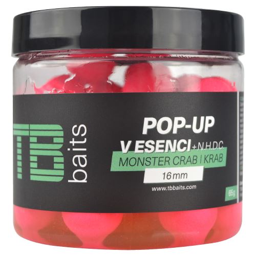 TB Baits Plávajúce Boilie Pop-Up Pink Monster Crab + NHDC 65 g 16 mm