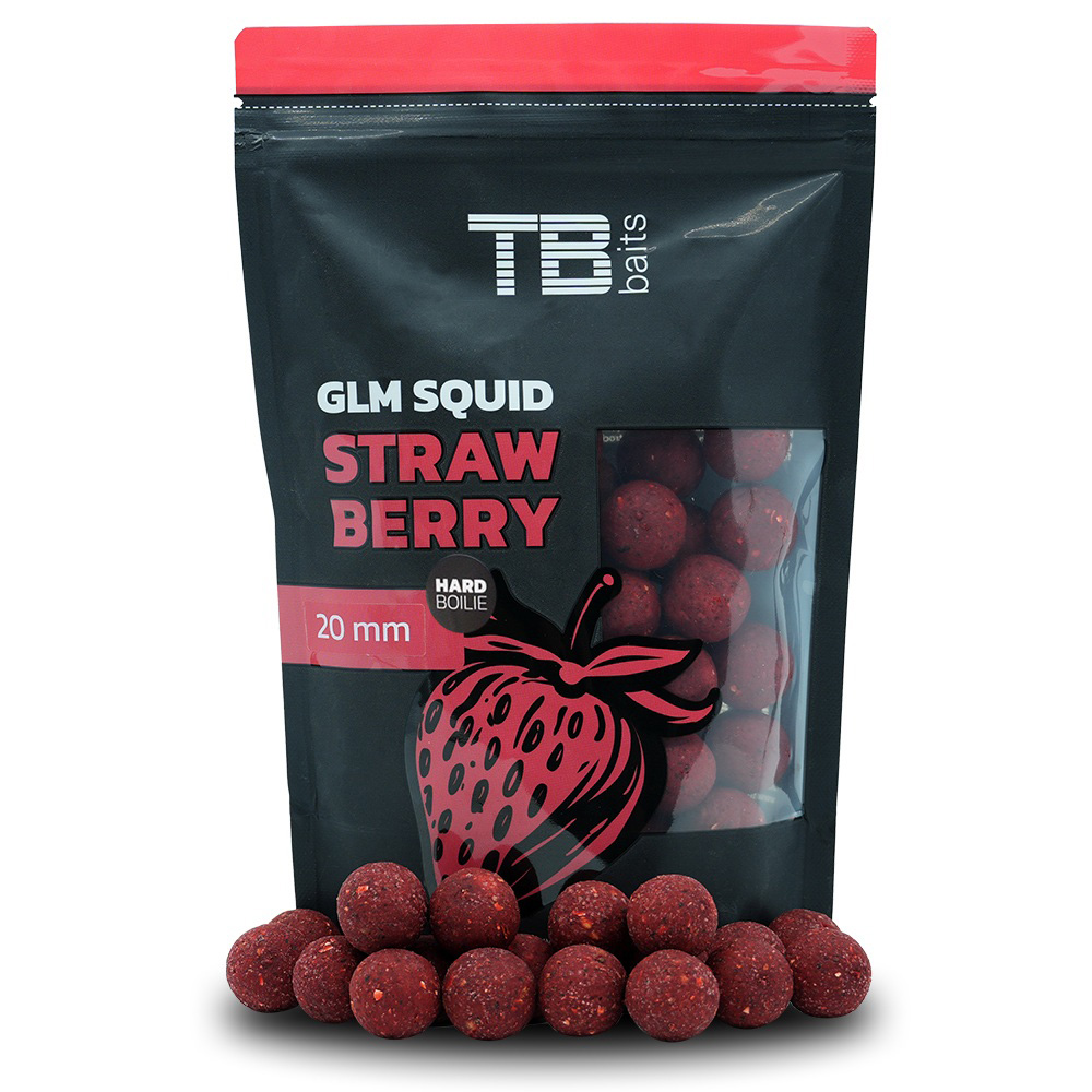 E-shop Tb baits hard boilie glm squid strawberry - 1 kg 24 mm