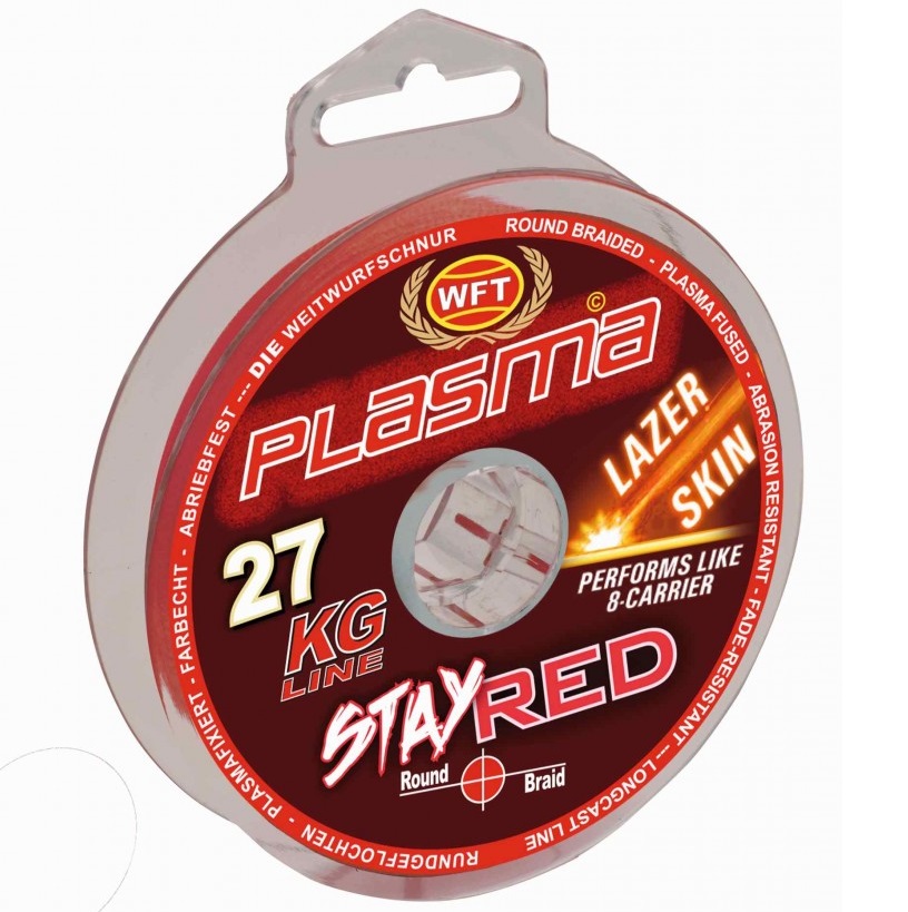 Wft šnúra kg plasma stay red 150 m - 0,14 mm 18 kg