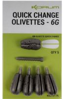 Korum Rýchlovýmenná Záťaž Quick Change Olivettes - 6 g