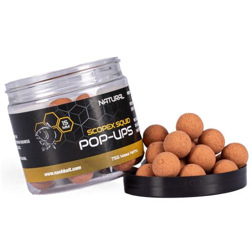 Nash Plávajúce Boilie Pop Ups Scopex Squid Natural 75 g