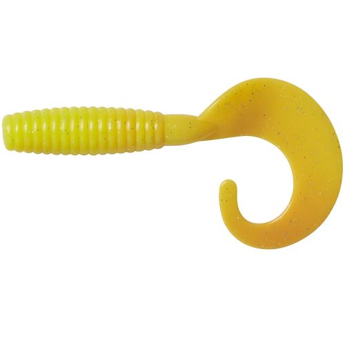 Ron Thompson Gumová Nástraha Grup Curl Tail UV Yellow Silver