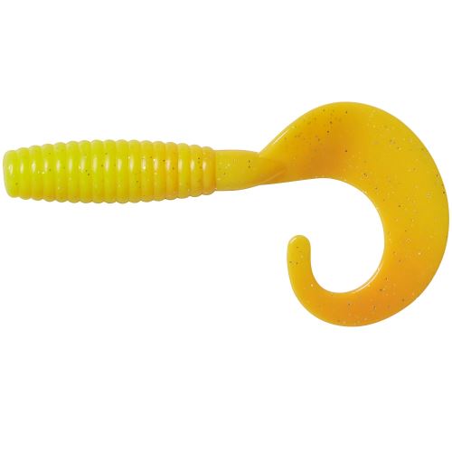 Ron Thompson Gumová Nástraha Grup Curl Tail UV Yellow Silver