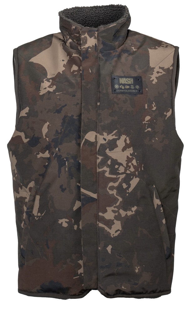 Nash vesta zero tolerance sherpa fleece reversible body warmer - xl