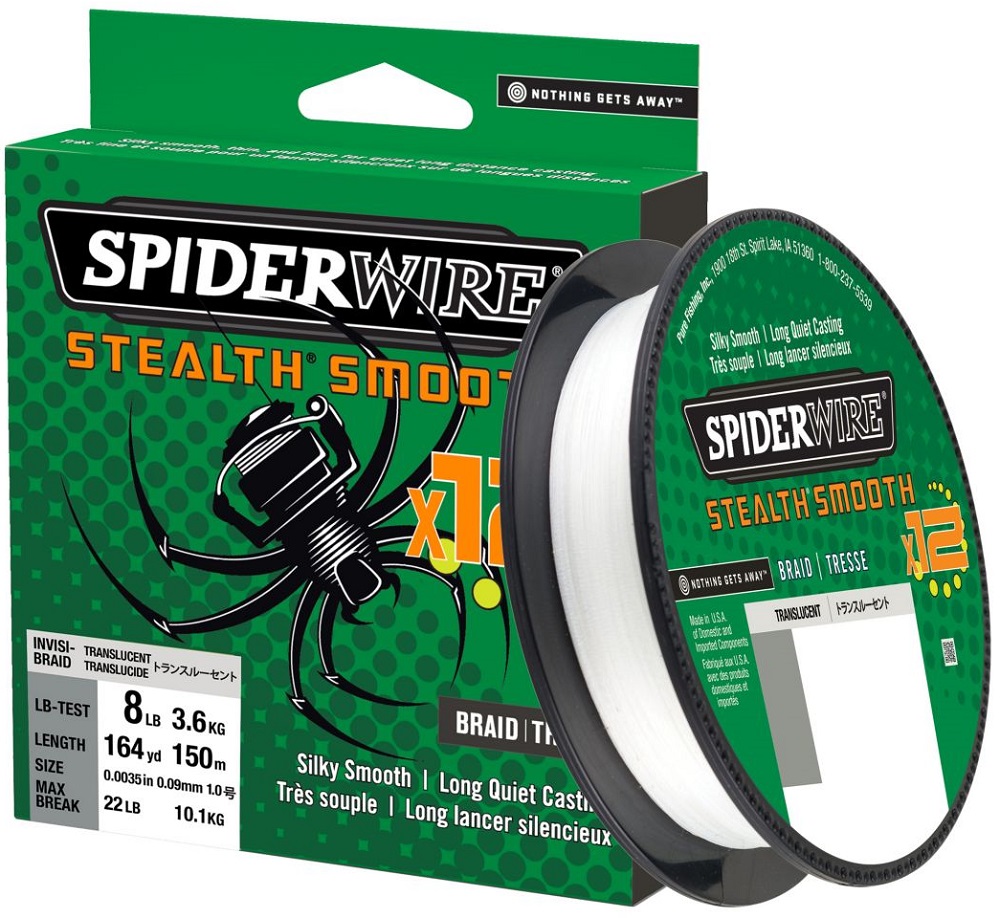 Spiderwire splietaná šnúra stealth smooth 12 priehľadná 150 m - 0,06 mm 5,4 kg