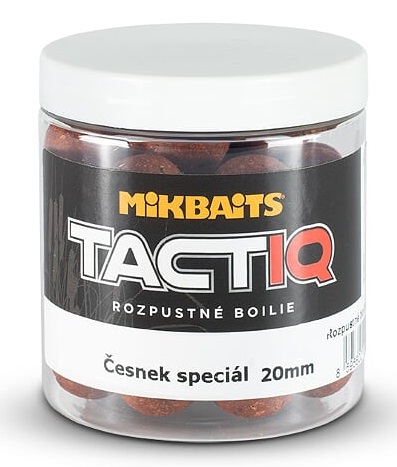 Mikbaits rozpustné boilies tactiq cesnak špeciál 250 ml - 20 mm