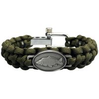 ELSS Paracord Náramok Kapor Zelený - 17 cm
