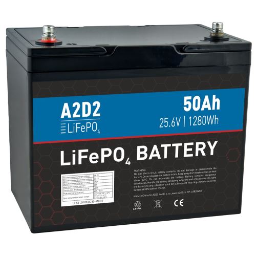 A2D2 Batéria LiFePo4 25,6 V 50Ah M8 REPT Cells
