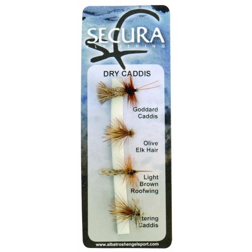 Secura Flyfishing Mušky Dry Caddis 4 ks