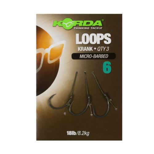 Korda Hotové Náväzce Loop Rigs Krank Barbless 8,2 kg